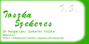 toszka szekeres business card